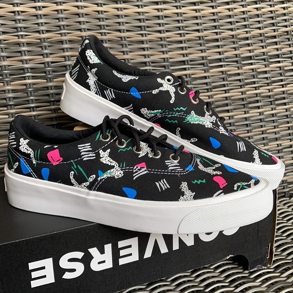 Converse Skid Grip CVO OX Archive Print - Black/Court Green/White MEN`S - Picture 6 of 16